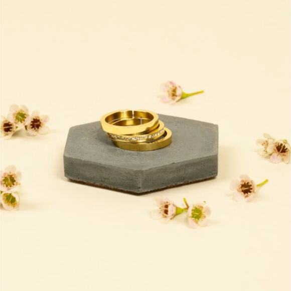 NEW Vita Fede Cassio Ring 24K Gold Plated Stackable Pave Swarovski Crystal Ring - Picture 4 of 11